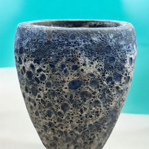 ruby blue ceramic circular lava antique